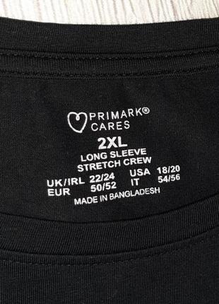 💝2+1=4 фірмовий базовий чорний жіночий лонгслів светр primark, розмір 52 - 547 фото