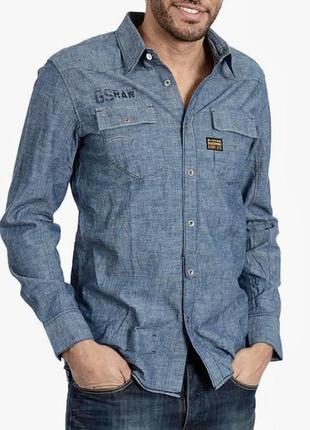 Рубашка джинсовая легкая g-star raw new midnight light shirt.m-l