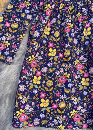 Прикольна стильна бавовняна сукня з яскравим квітковим принтом для дівчинки 2/3р tu3 фото