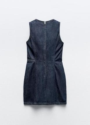 Коротка жіноча облягаюча синя сукня джинсова zara new5 фото