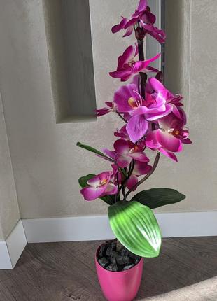 Штучний вазонок орхідея.6 фото