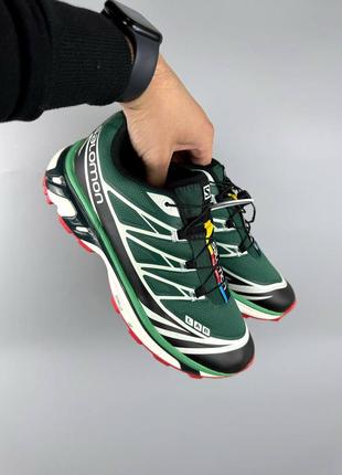 Кроссовки salomon xt-6 black green3 фото