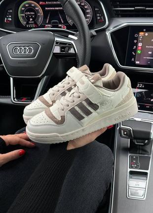 Женские кроссовки adidas forum 84 low new beige brown 36-37-38-39-40-41