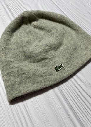 Lacoste двохстороння шерстяна шапка оригінал3 фото