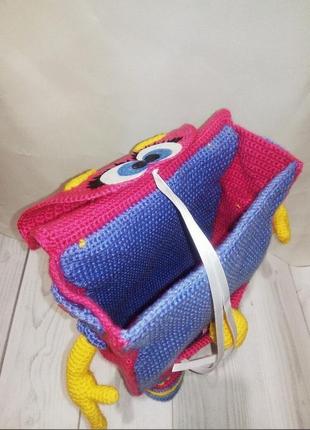 Вязаный  детский рюкзак,  рюкзачок, сумка, рюкзак-игрушка4 фото