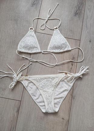 Купальник молочный раздельный