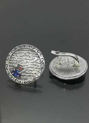 Комплект украшений "вечность" из серебра 925 пробы с фианитами4 фото