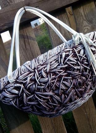 Плетеная сумка - корзина 44*20см2 фото