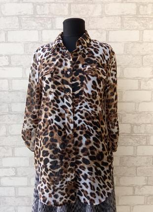 Леопардова шифонова блуза