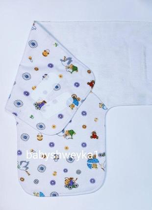 Пеленка-кокон на липучках, ткань фланель(байка).от 0-2 месяцев, размер 50/60см2 фото