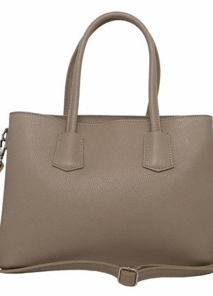Класична жіноча шкіряна бежева сумка firenze italy f-it-7601b4 фото