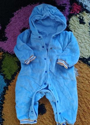 Тепленький чоловічок велюровий 62-68