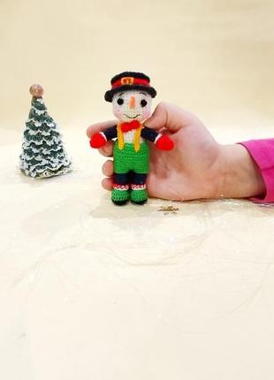 Сніговик, новорічна маленька іграшка, подарунок, сувенір, декор