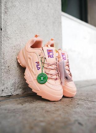 Fila disruptor 2 full pink violet logo