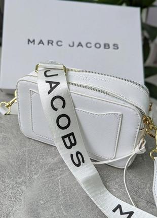 Женская стильная сумка, сумочка в стиле marc jacobs 2&1, 2 в 1, белая, сумка через плечо из экокожи,6 фото