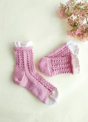 Вязаные женские носки3 фото