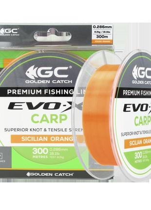 Волосінь gc evo-x carp 0,370 мм 300 м 13.2 кг sicilian orange