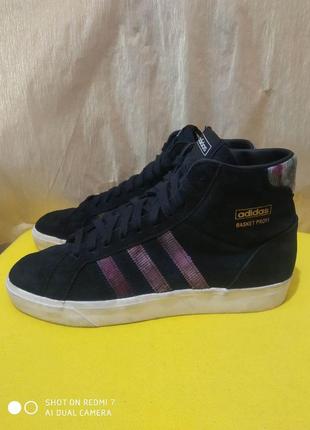 Кожаные кроссовки хайтопы adidas originals basket profi2 фото