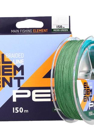 Шнур 150м 0.233 zeox element pe x4 moss green