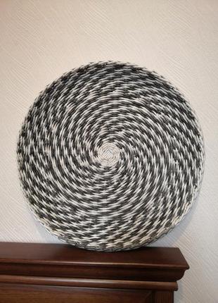 Плетеная тарелка диаметр 45см