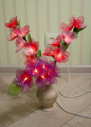 Світильник нічник орхідея2 фото