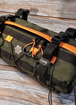 Велосумка на руль lesenok "godzi-2" bikepacking bag велотуризм, сумка для велосипеда