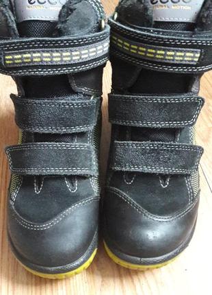 Ecco зимові черевики-чоботи з мембраною gore-tex розмір 32-по устілці 20см оригінал.2 фото
