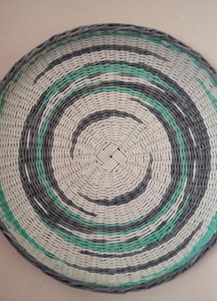 Плетеная тарелка на стену диаметр 50см