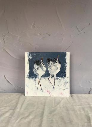 Картина "журавли", 30х30