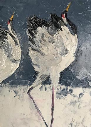 Картина "журавли", 30х30