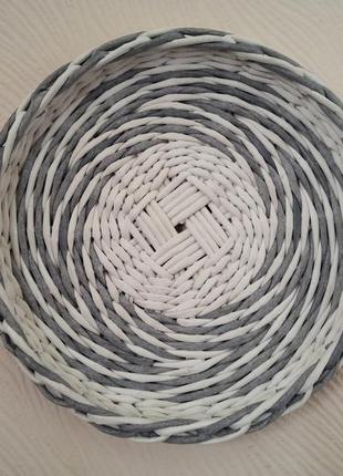 Плетеная тарелка на стену диаметр 35см