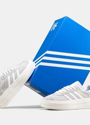 Adidas gazelle bold grey white