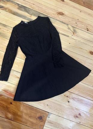 Черное кружевное платье, размер s-m2 фото