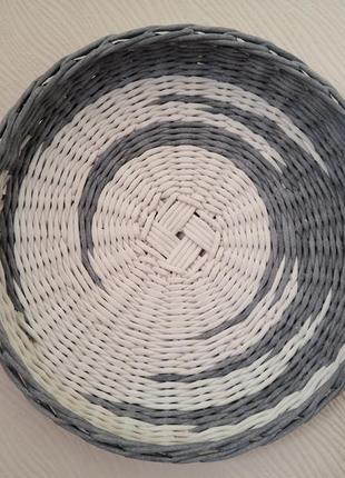 Плетеная тарелка на стену диаметр 40см