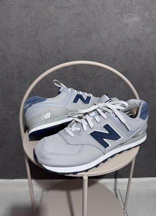 Мужские серые кроссовки new balance 574 46p оригинал8 фото