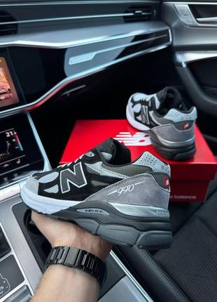 Мужские кроссовки new balance 990 v3 gray black4 фото