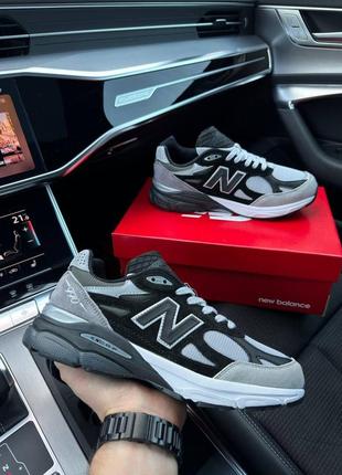 Мужские кроссовки new balance 990 v3 gray black5 фото