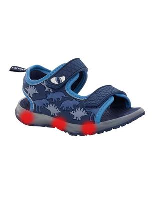 Босоножки сандалии carters синего цвета на липучках 11 27 28 размеры2 фото