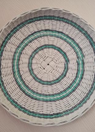 Плетеная тарелка на стену диаметр 40см