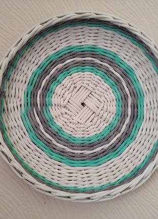 Плетеная тарелка на стену диаметр 35см