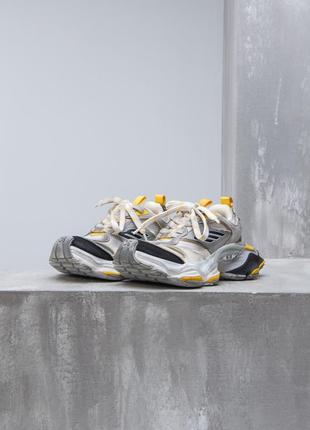 Кросівки жовті вставки біло жовтий текстиль 029353 - розмір 36