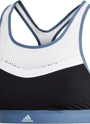 Жіночий спортивний топ adidas don't rest 70в чорний -синій, білий3 фото