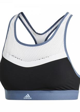 Жіночий спортивний топ adidas don't rest 70в чорний -синій, білий1 фото