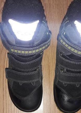 Ecco зимові черевики-чоботи з мембраною gore-tex розмір 32-по устілці 20см оригінал.5 фото
