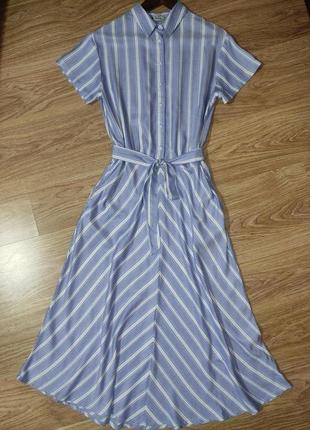 Элегантное платье / платье - рубашка в полоску suza (100% вискоза)1 фото