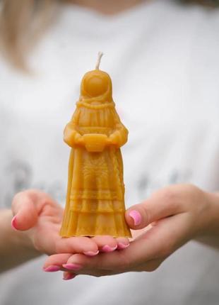 Свічка берегиня. свічки з бджолиного воску. свічки з воску