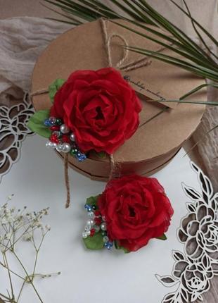 Королівські троянди з шифону3 фото