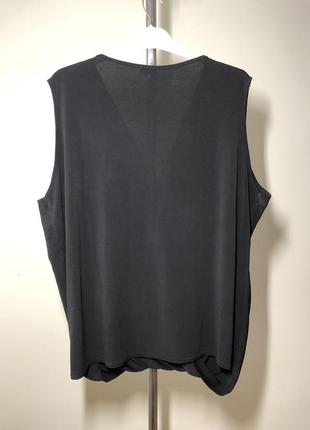 F&f блуза 66-72 без рукавов черная трикотаж2 фото