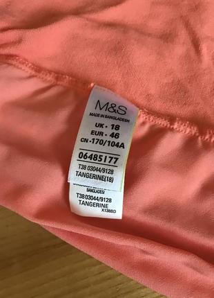 Marks&spencer-шикарная персиковая блуза со спинкой плиссе! р.-46! батал!3 фото