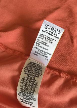 Marks&spencer-шикарная персиковая блуза со спинкой плиссе! р.-46! батал!4 фото